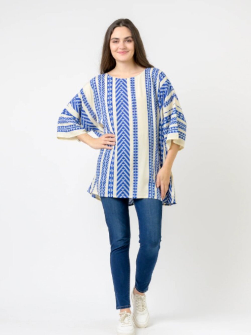 12.) Rhea Aztec Print Top